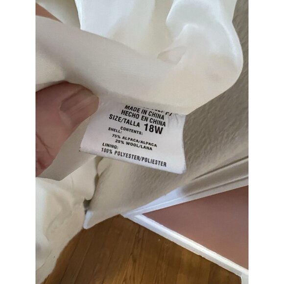 Harve Benard Cream Wool Coat - Picture 14 of 14